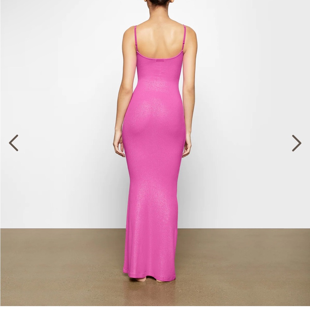 Skims soft lounge long shimmer dress